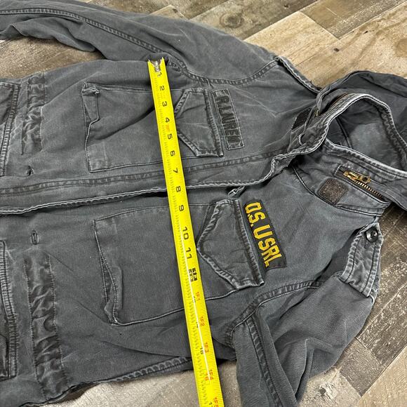 Ralph Lauren Denim & Supply Jacket Military M-65 USA Flag Graphite RARE XS - Picture 4 of 13